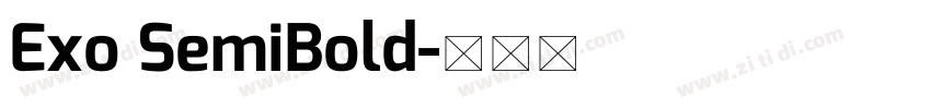 Exo SemiBold字体转换